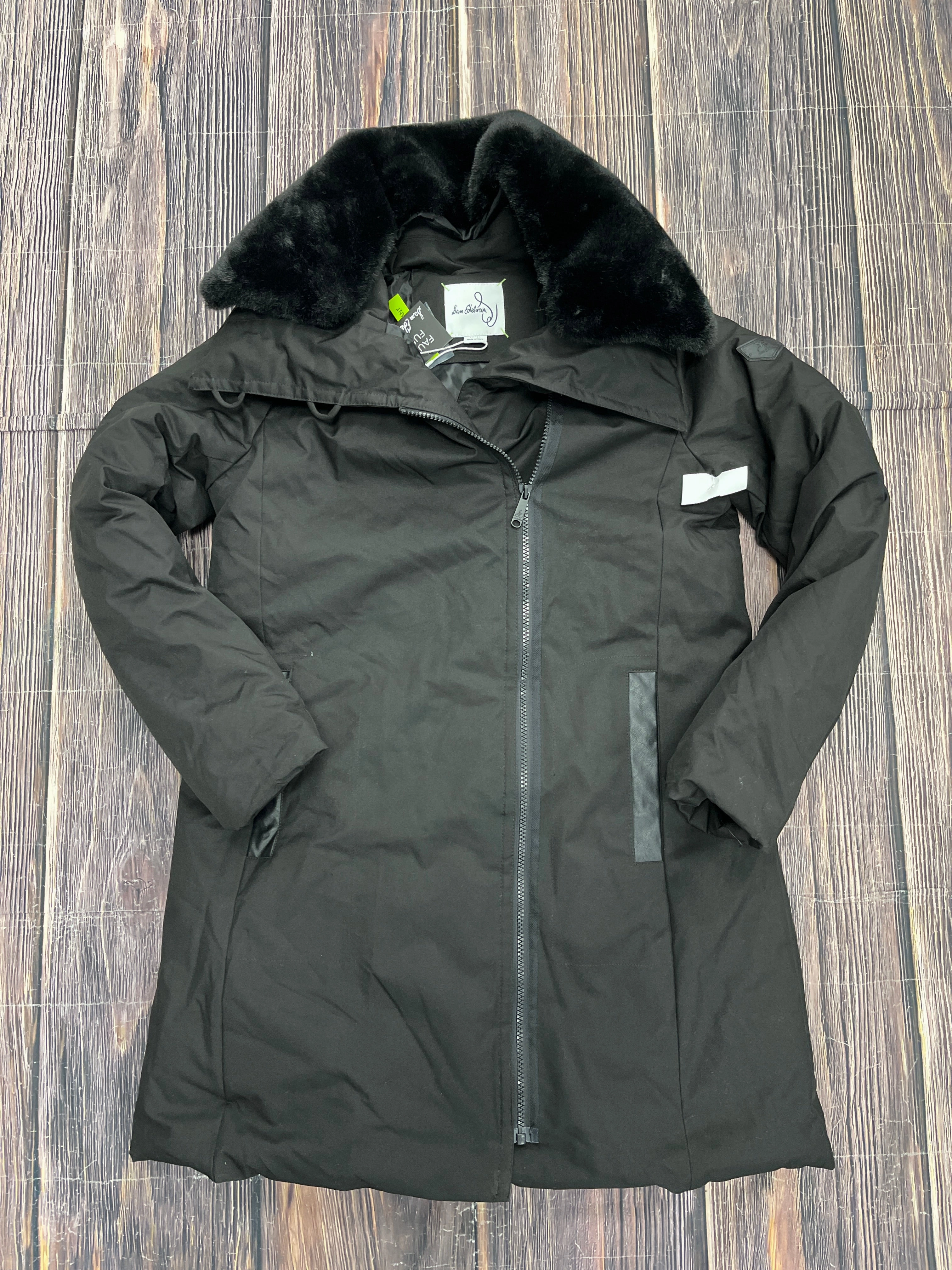 Non Restrictive Silhouette Coat Puffer & Quilted By Sam Edelman In Black, Size: S