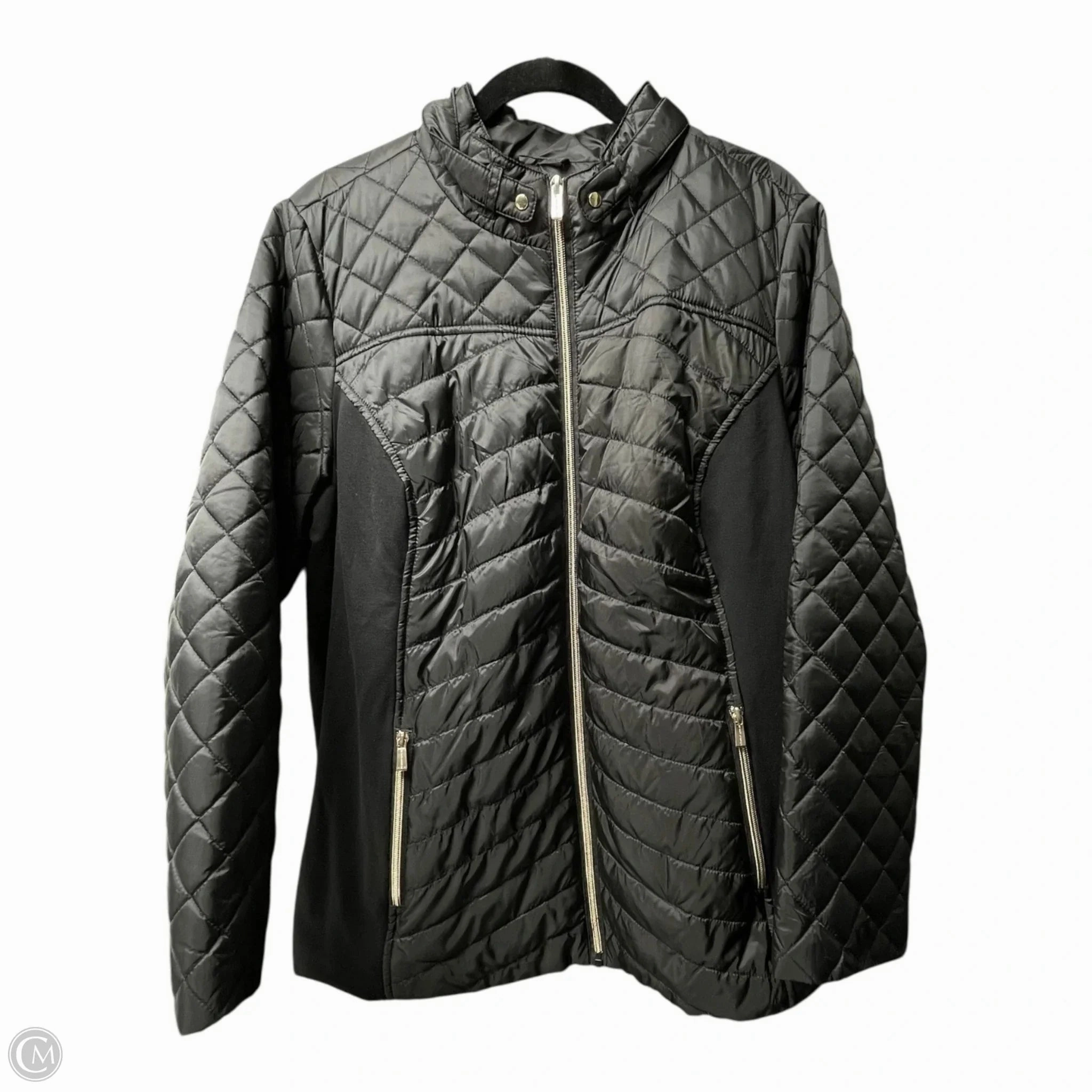 Coat Puffer & Quilted By Susan Graver In Black, Size: Xl Tear Resistant Knit