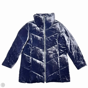 Polished Look Coat Puffer & Quilted By Talbots In Navy, Size: S