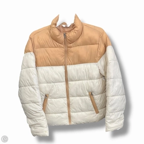 Coat Puffer & Quilted By Time And Tru In Cream, Size: M Smooth Glide Fasteners