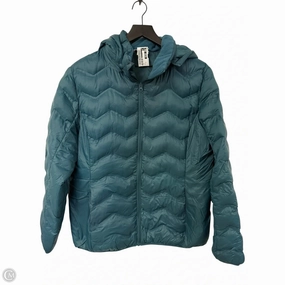 Coat Puffer & Quilted By Time And Tru In Teal, Size: Xl MagneticClosureSystem