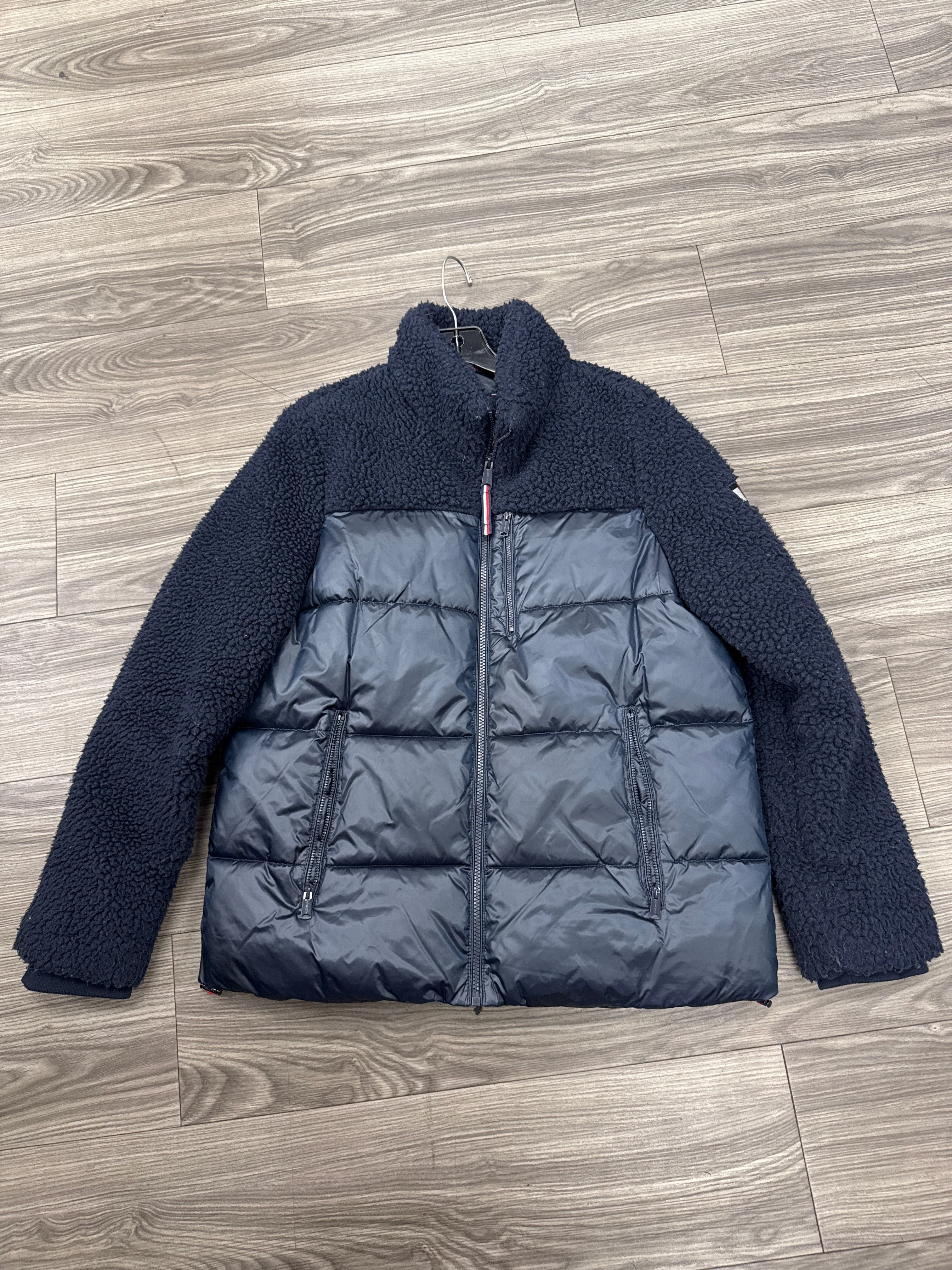 Day To Night Morning Commute Gear Coat Puffer & Quilted By Tommy Hilfiger In Navy, Size: M