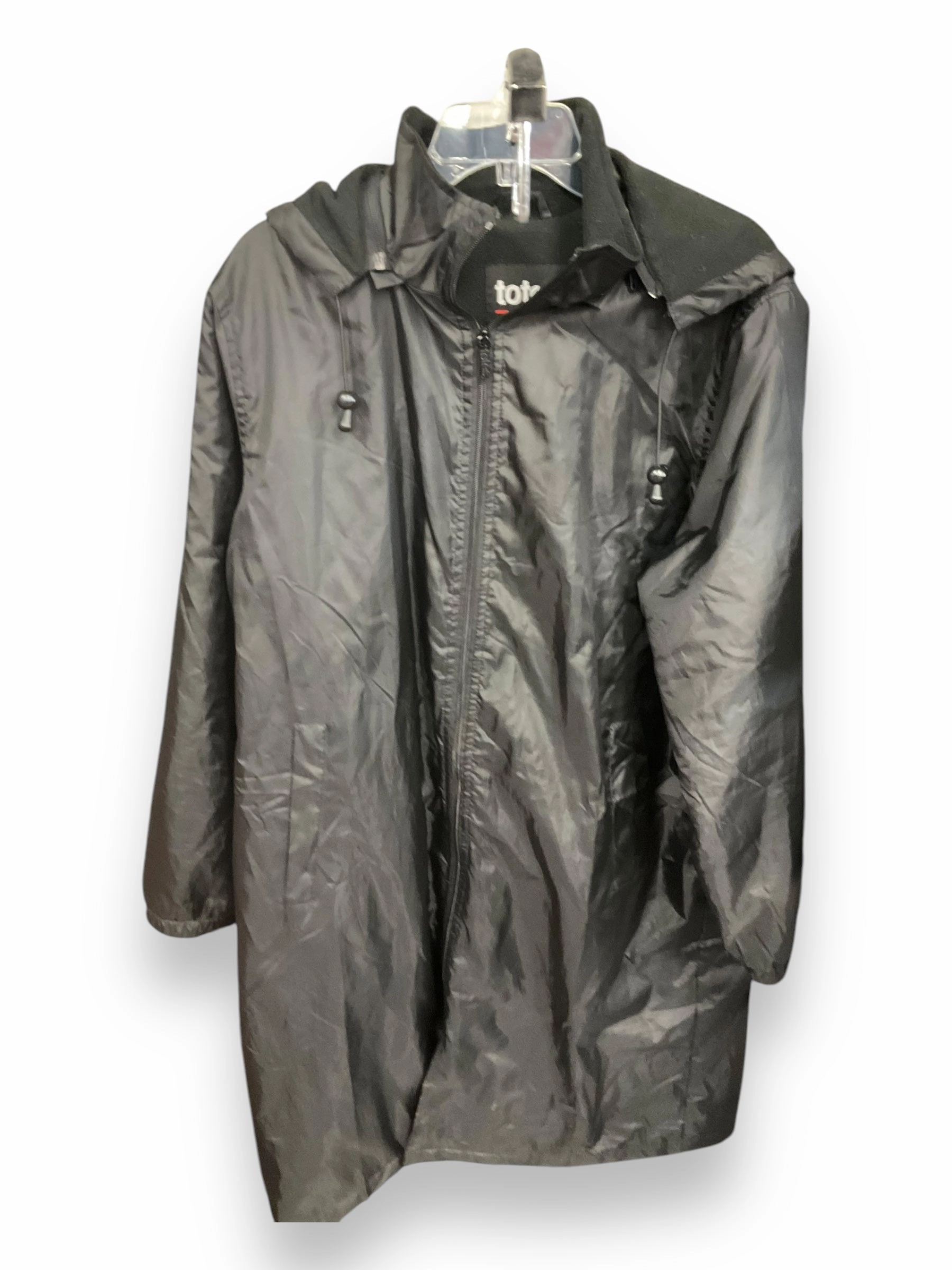 Coat Puffer & Quilted By Totes In Black, Size: L Double Layered Hood