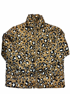 Multi Pocket Utility Coat Puffer & Quilted By Who What Wear In Leopard Print, Size:S