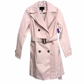 TapedZippers Coat Raincoat By Banana Republic In Pink, Size:S