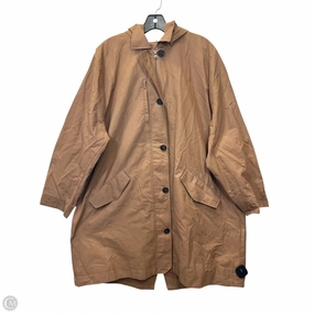 FleeceLined Stretch Fit Coat Raincoat By Lands End In Copper, Size: 2x