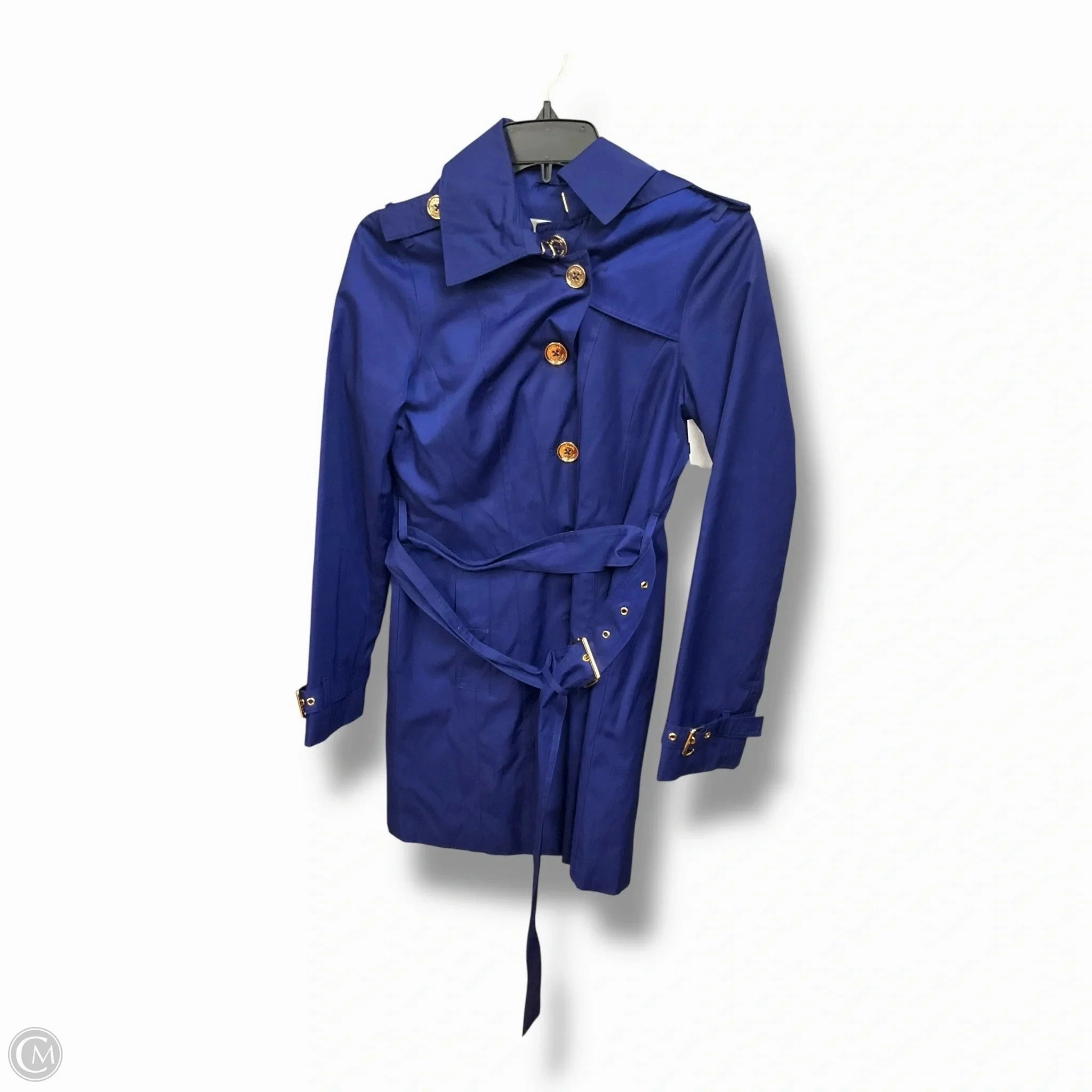 Coat Raincoat By Michael By Michael Kors In Blue, Size: Xs Temperature Regulating Tech Adjustable Hem