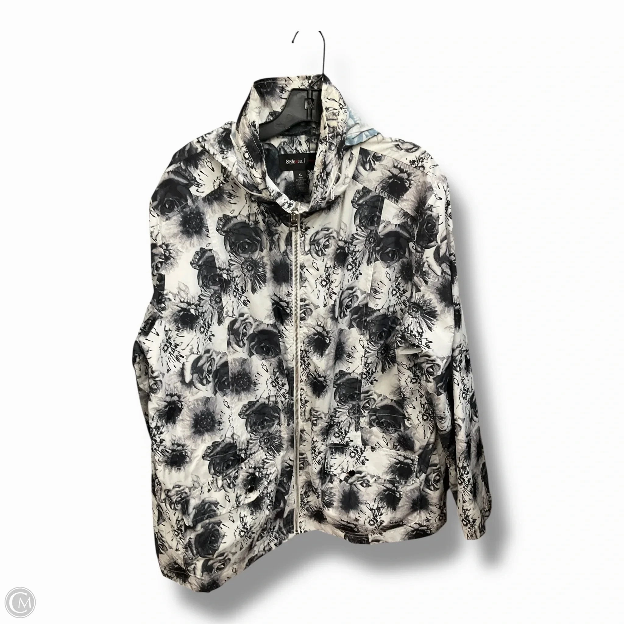 Coat Raincoat By Style And Company In Floral Print, Size: Xl Wind Protection