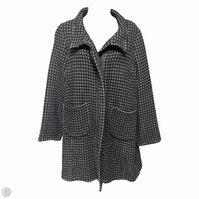 Compression Layer AdjustableDrawstring Coat Wool By Babette In Black & White, Size: Xs