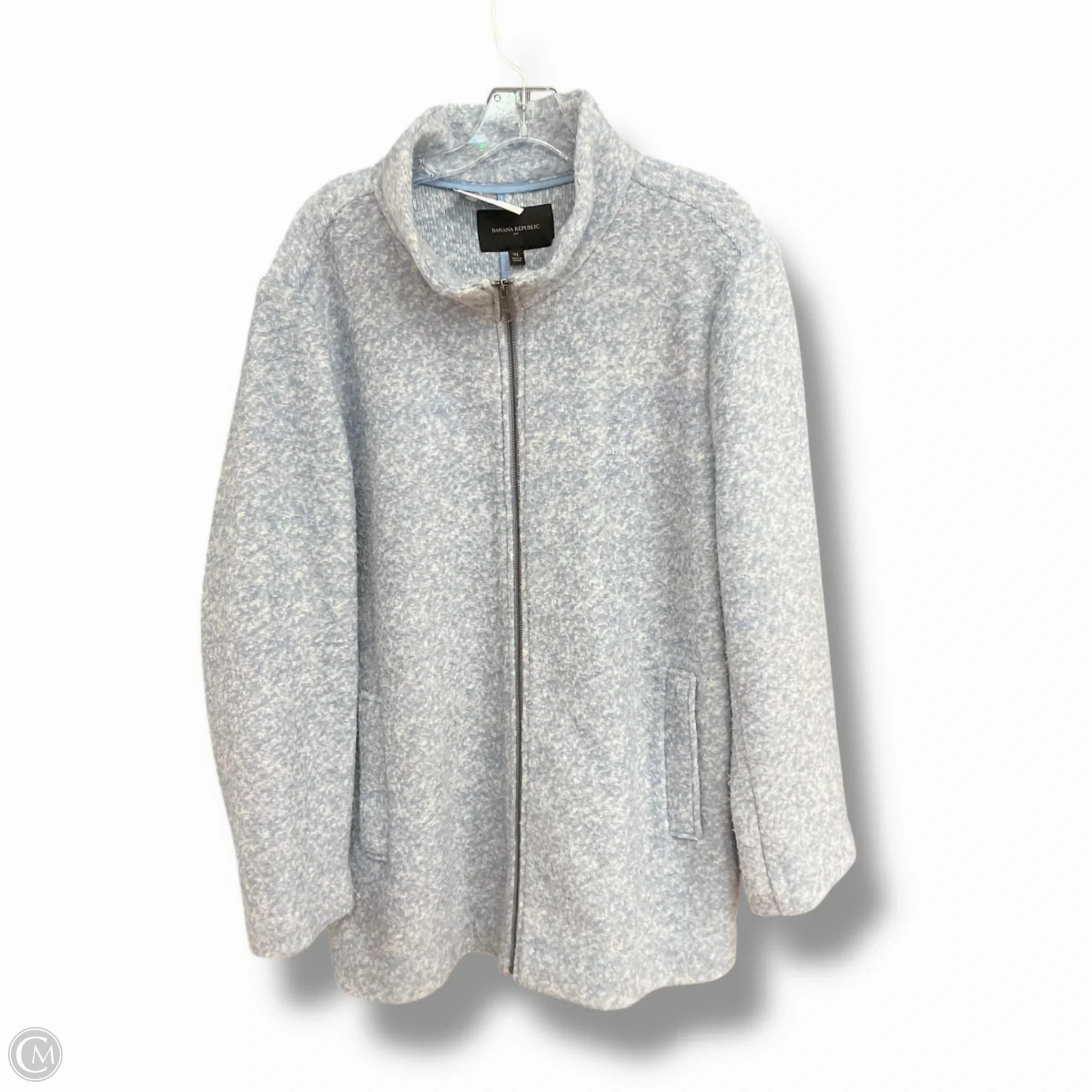 Sleek Layer Fit Coat Wool By Banana Republic In Blue, Size: Xl