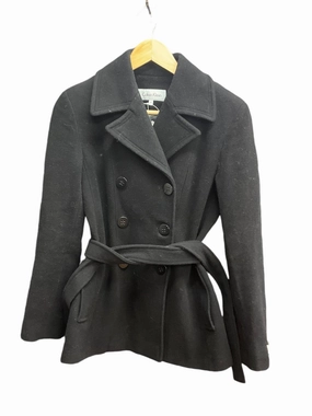 Coat Wool By Calvin Klein In Black, Size: S Travel Commuter Layer