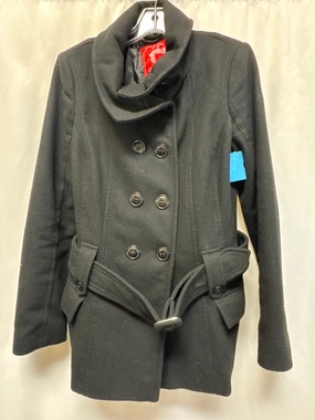 Coat Wool By Clothes Mentor In Black, Size: M Moisture Managing Layer