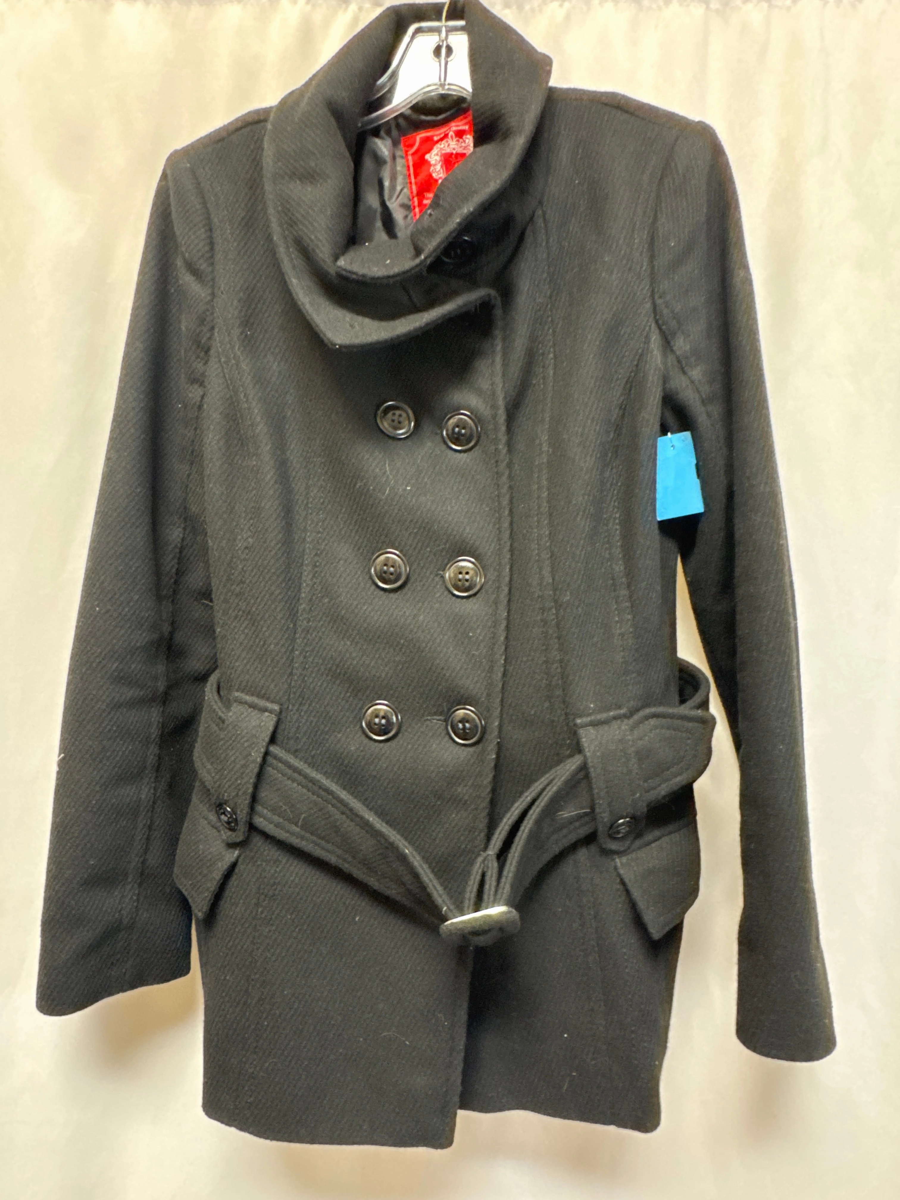 Coat Wool By Clothes Mentor In Black, Size: M Moisture Managing Layer