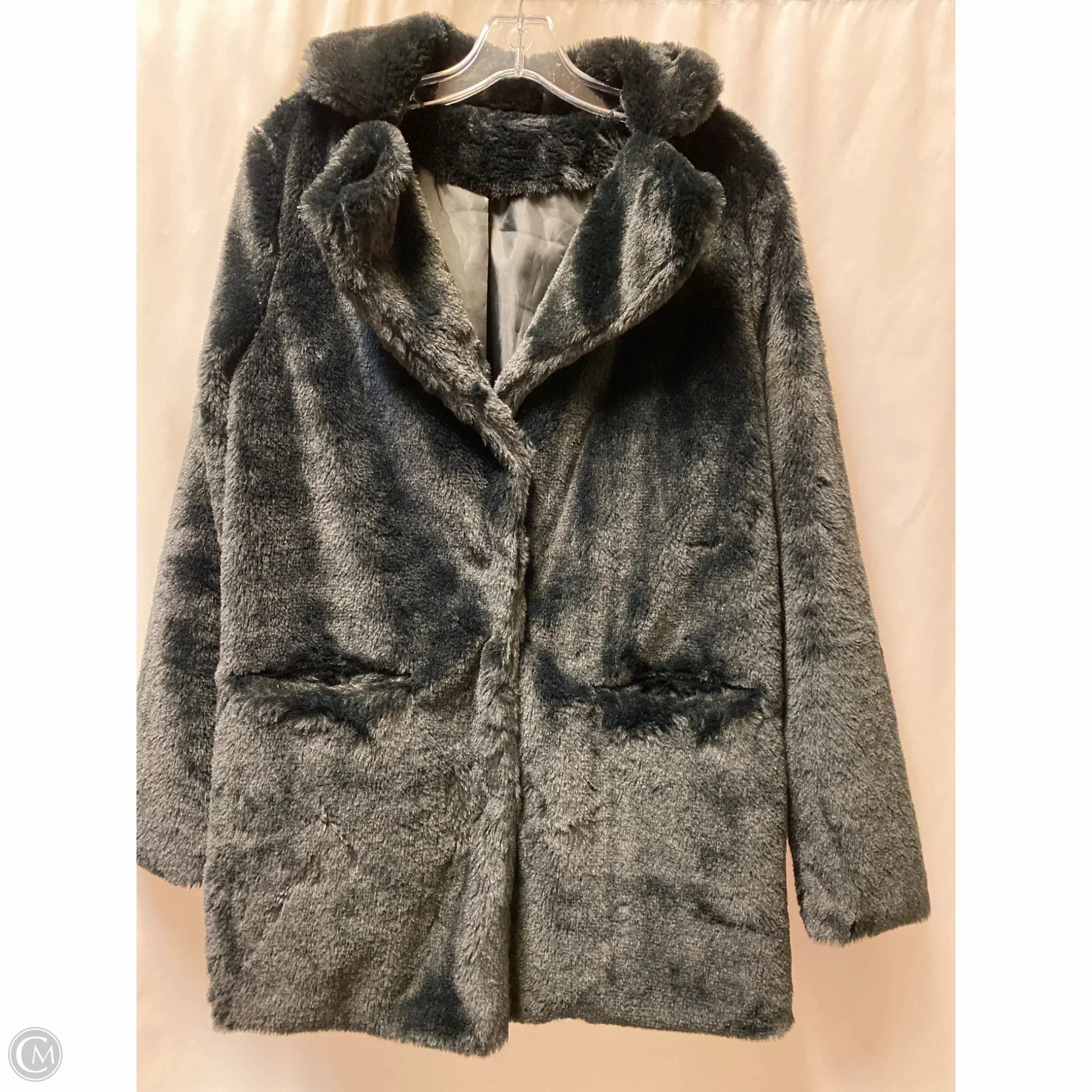 Non Slip Collar Lightweight Layer Coat Wool By Clothes Mentor In Black, Size: M