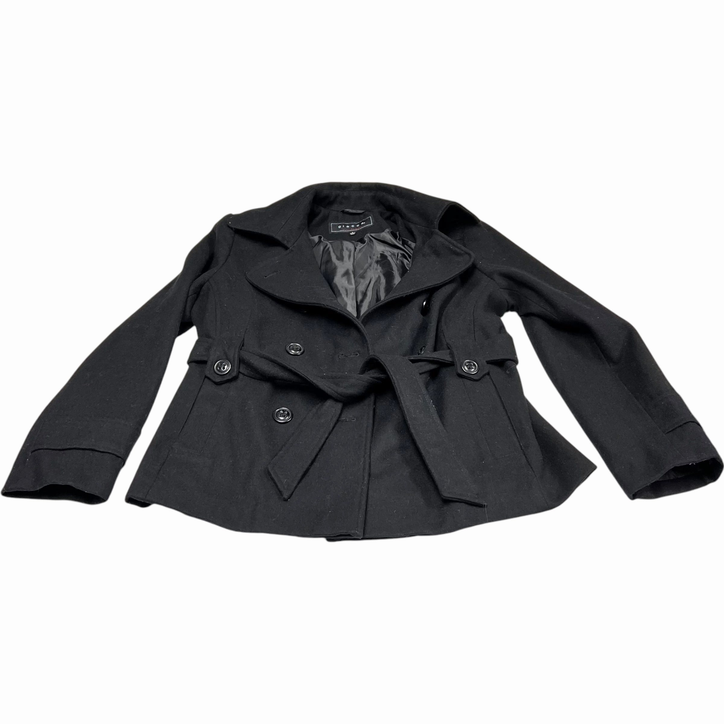 Coat Wool By Giacca In Black, Size: L AntiStatic Inner Layer Heavyweight Warmth