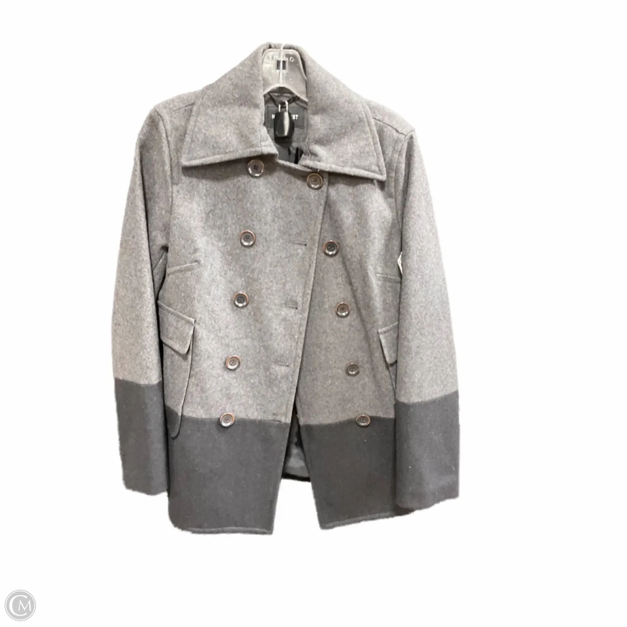 Coat Wool By Nine West Apparel In Black & Grey, Size: 6 Eco Friendly Construction Formal Use