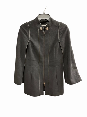 Soft Fleece Interior Matte Finish Coat Wool By White House Black Market In Black, Size: Xxs