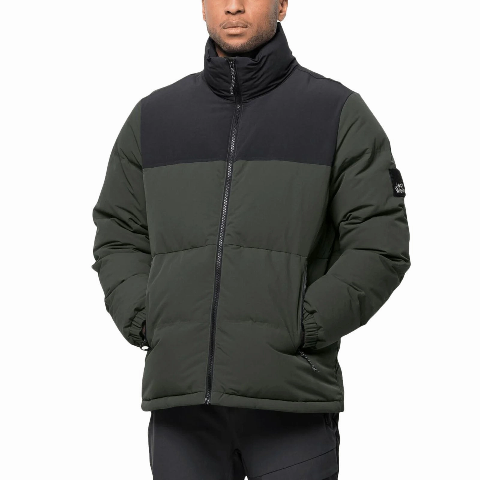 ElasticCuffs Sleek Outdoor Look Jack Wolfskin Mens Alex  Down Jacket Coat