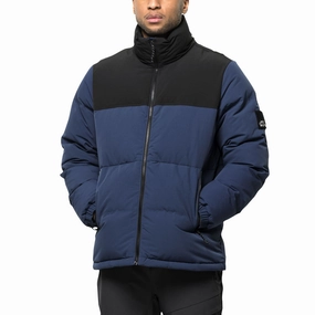 Jack Wolfskin Mens Alex  Down Jacket Coat Leather Bits SlimSilhouette