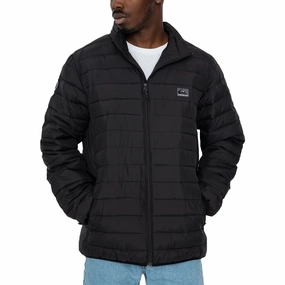 Relaxed Fit Structure Detachable Lining Quiksilver Mens Scaley Padded Jacket - Black