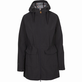 Trespass Womens Adelaide Softshell Long Jacket - Dark Grey Sleek Outer