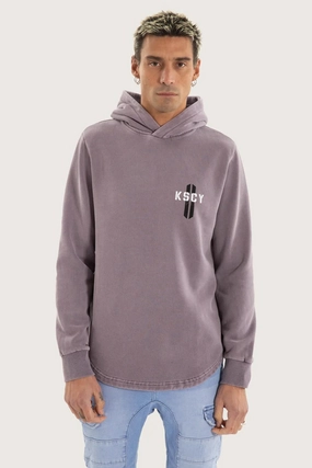 Promise Dual Curved Hoodie Pigment Grey Ridge AdjustableDrawcordHem Foldable Design