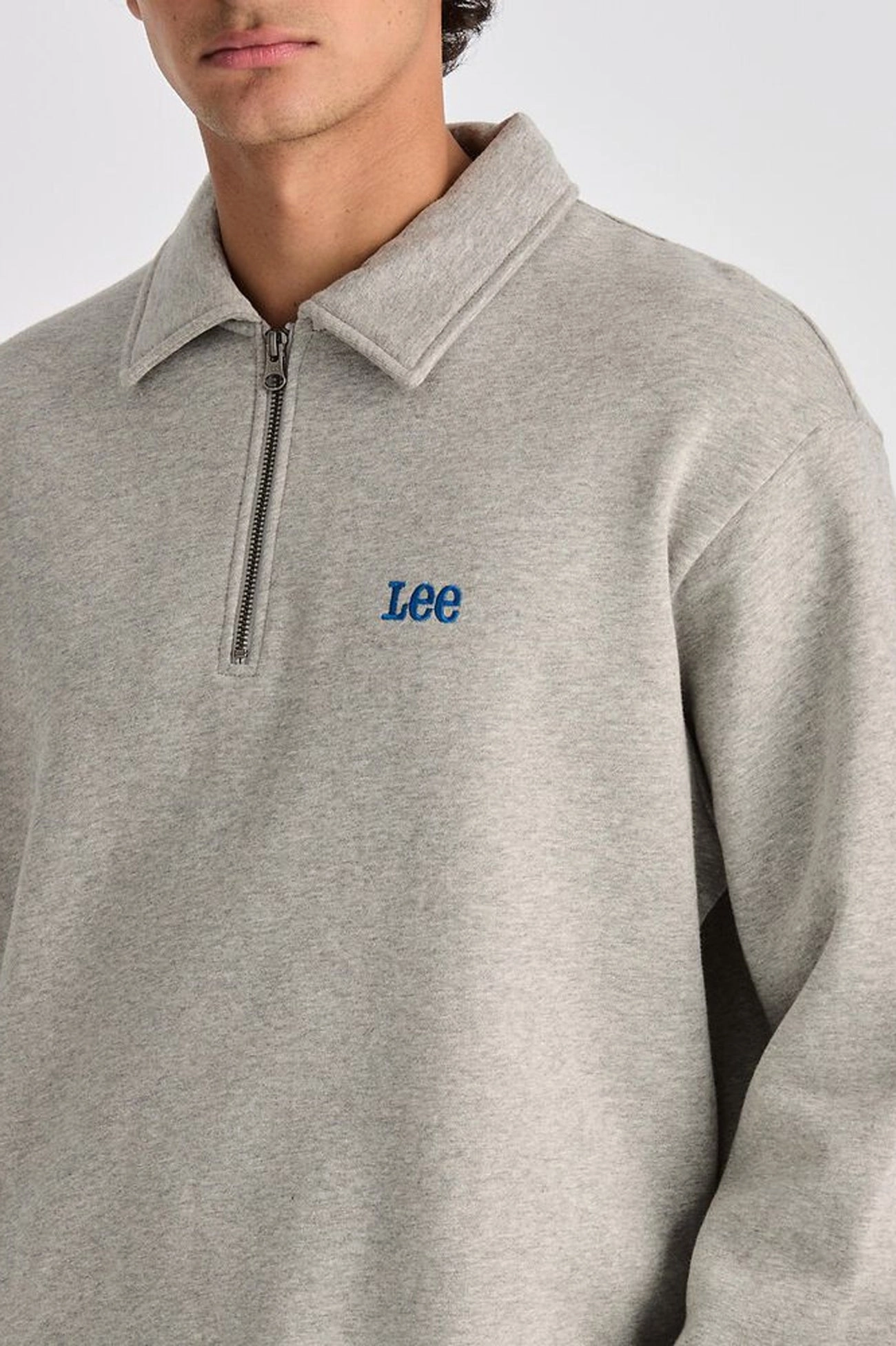 Collar Fleece Sweat Grey Marle Heat Reflective Tech