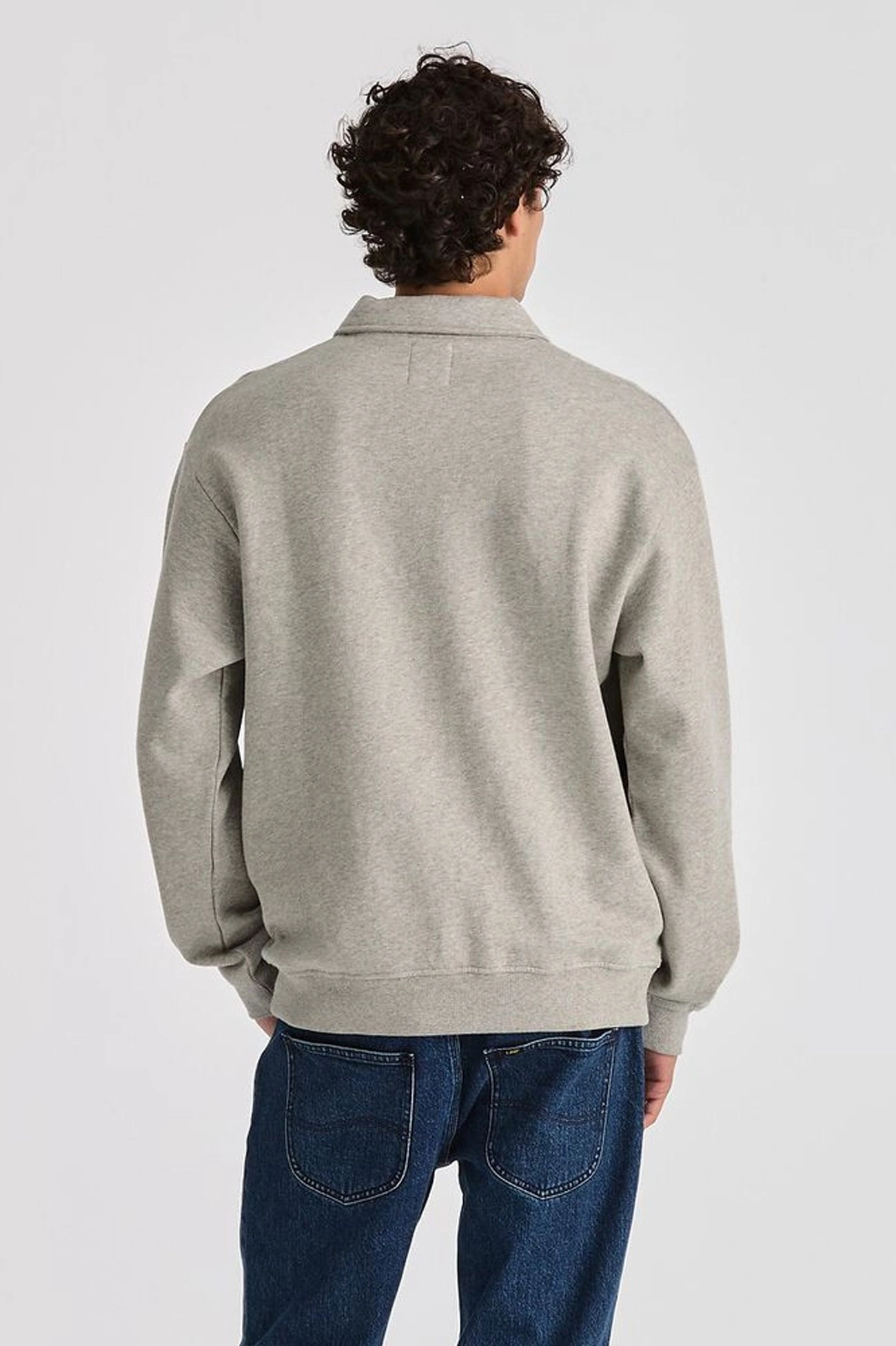 Cool Climate Collar Fleece Sweat Grey Marle