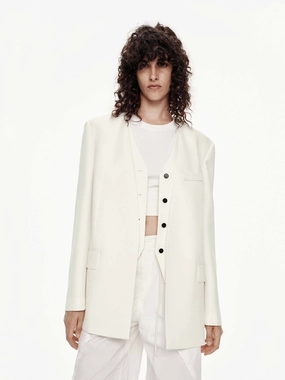 Heat Reflective Layer Collarless Layered Blazer