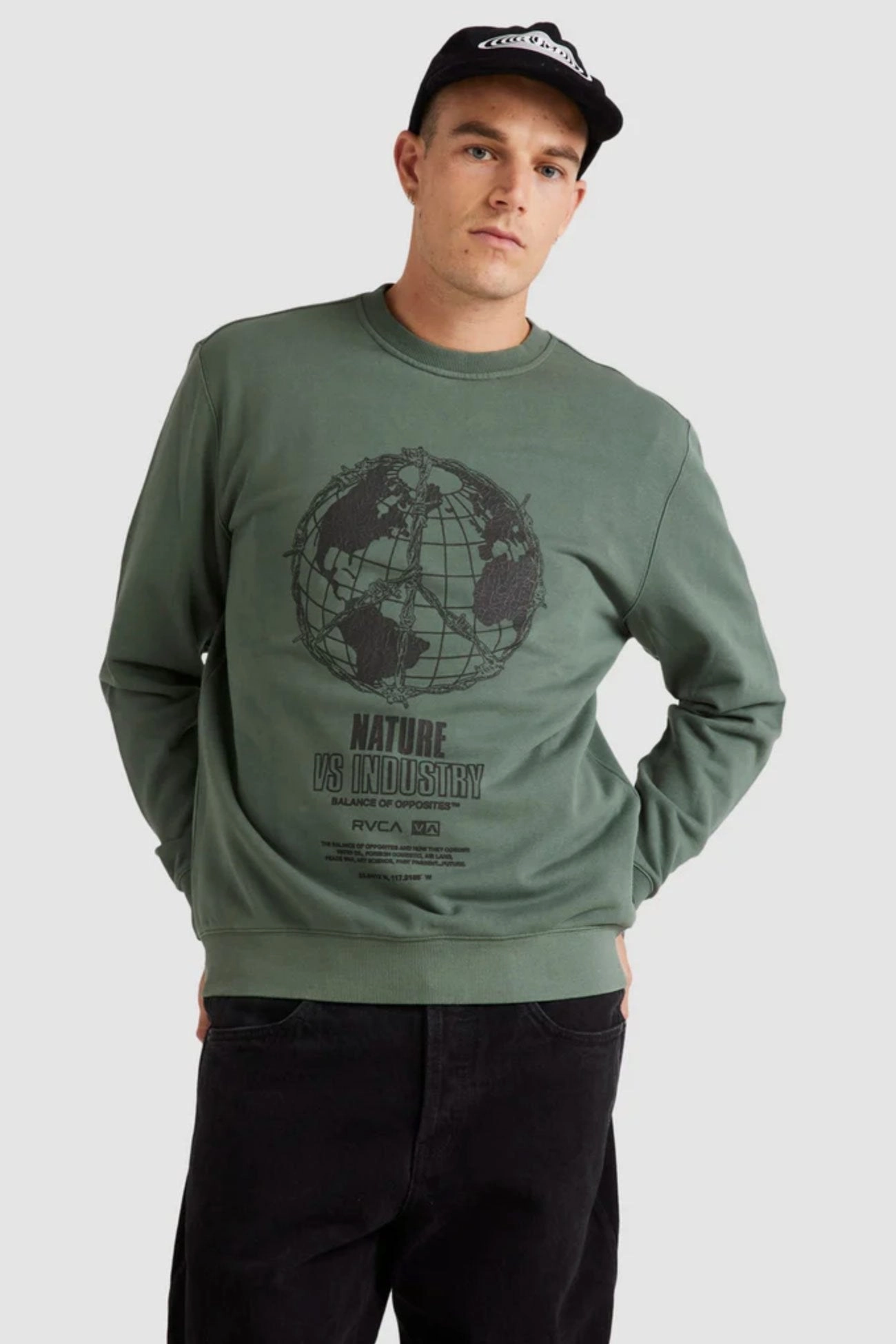 mesh ventilation Global RVCA Crew Jade