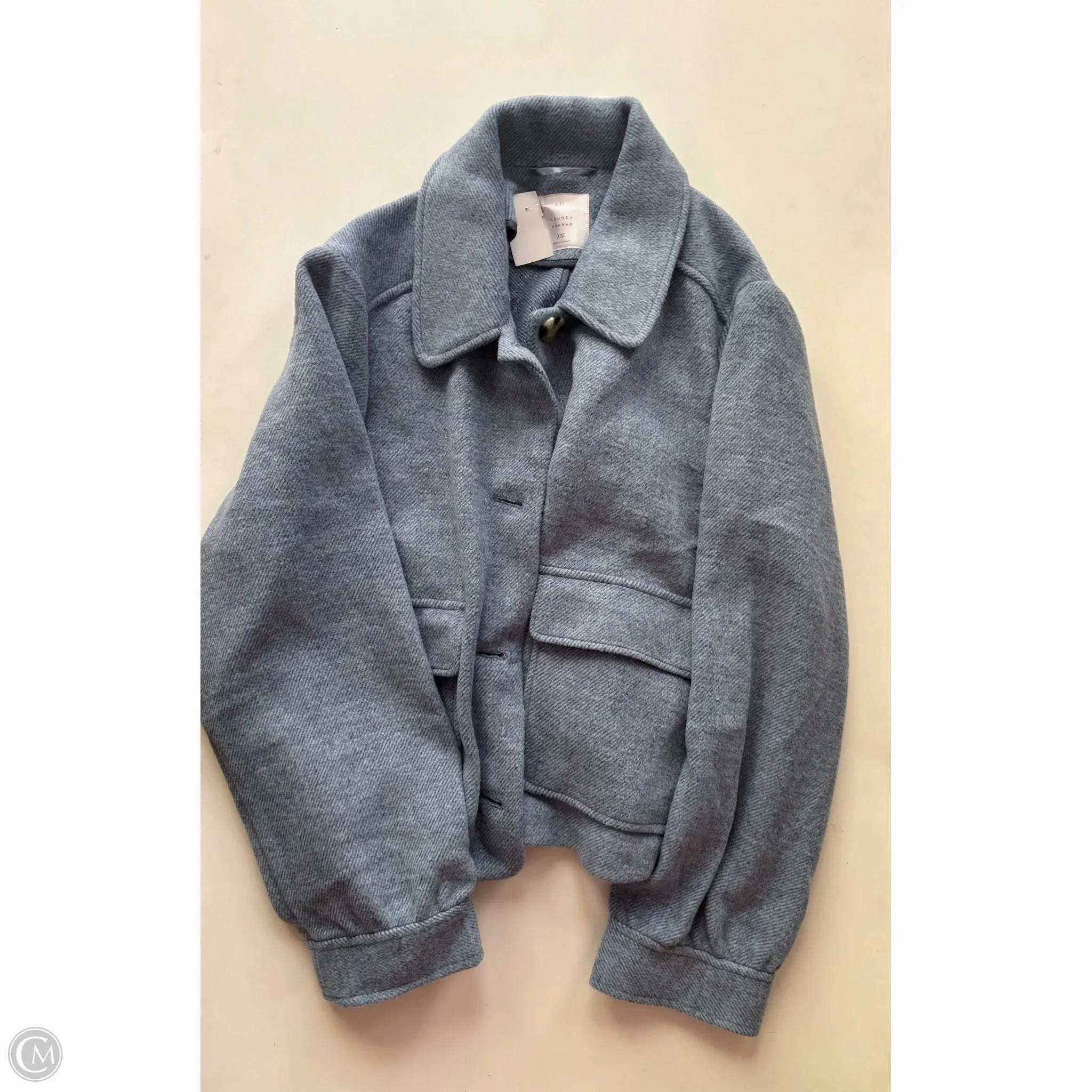 Coat Peacoat By Lc Lauren Conrad In Blue, Size: 2x Eco Nice Windproof Closure