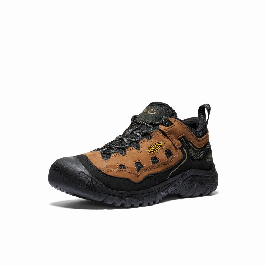 Men's Targhee IV Vented Hiking Shoe  |  Bison/Golden Yellow Suede Like Texture Feet Relief