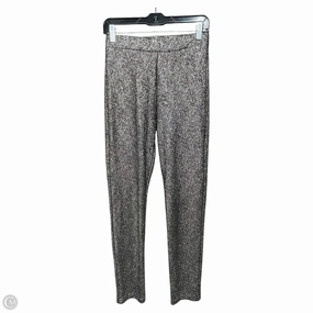 Stylish Stretch Body-Hugging Design Pants Leggings By Bar III In Black & Gold, Size: M
