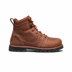 Anti Static Lining Mud Resistant Night Travel Women's Seattle 6" Waterproof Boot (Aluminum Toe)  |  Gingerbread/Black