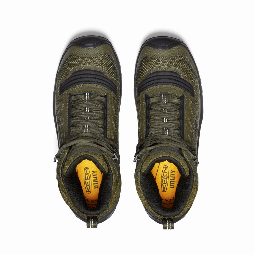 Men's Reno Waterproof Mid (Soft Toe)  |  Dark Olive/Black Protective Finish Weather Resistant User