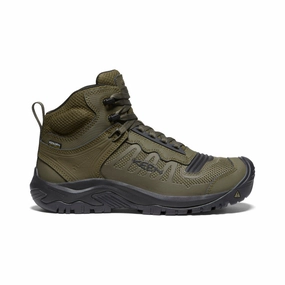 Long Hike Men's Reno Waterproof Mid (Soft Toe)  |  Dark Olive/Black