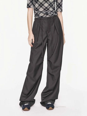 Drawstring Pleated Trousers SecureClosures