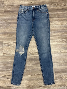 Jeans Designer By Good American In Blue Denim, Size: 8 Minimalist Styling Low Impact Manufacturing
