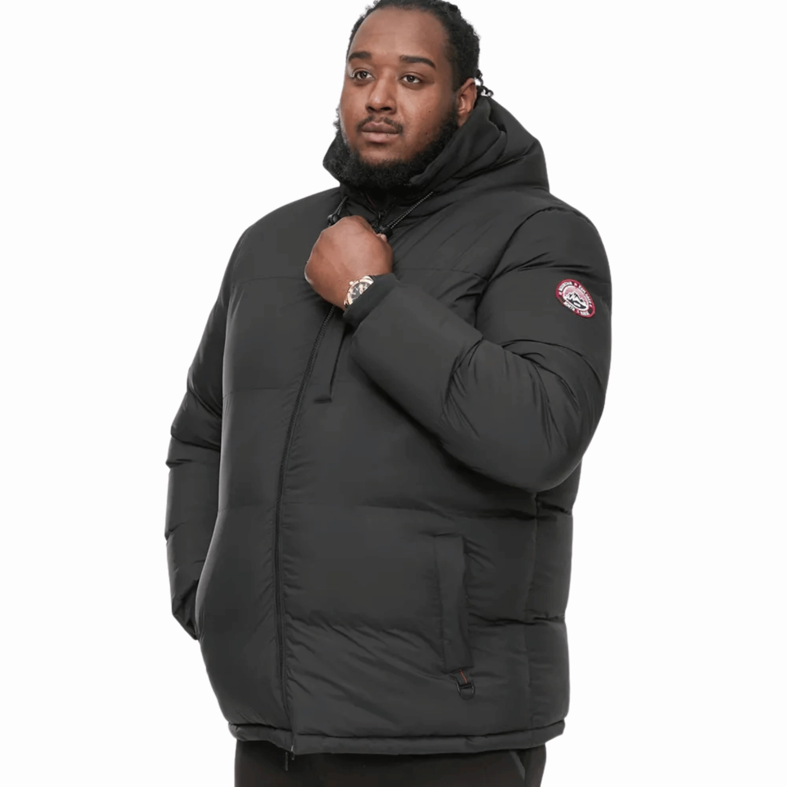D555 Mens Domenic Big & Tall Quilted Jacket Snap Button
