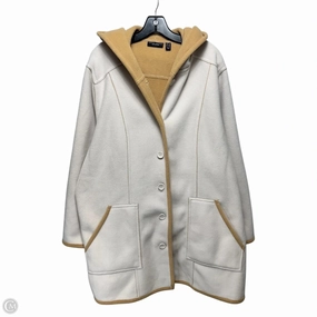 Practical Cold Piece Coat Puffer & Quilted By Susan Graver In Cream & Tan, Size: 2x
