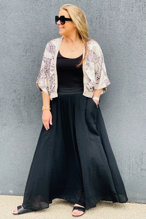 Modern Day Look Evelyn Satin Bomber Jacket