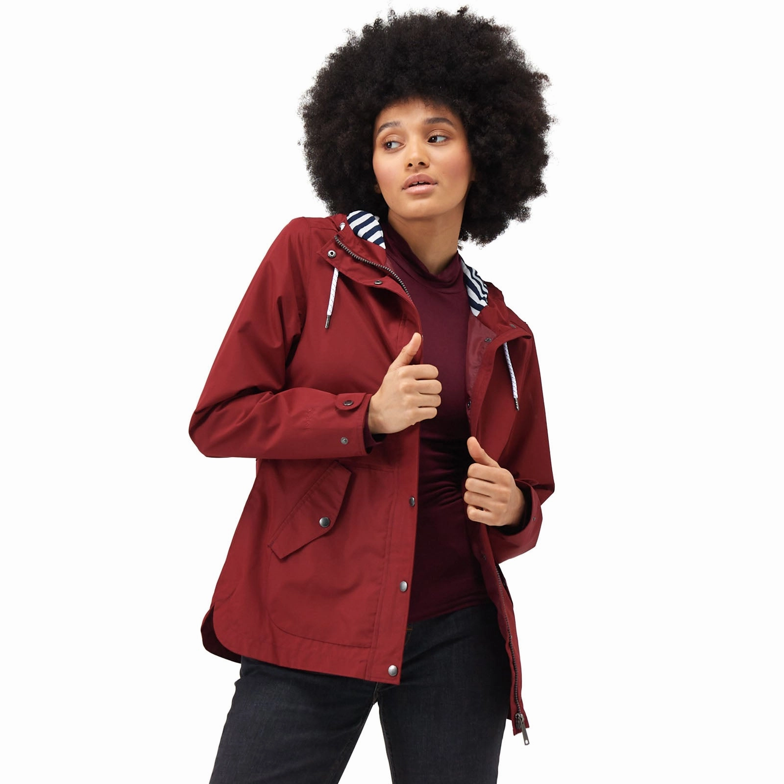 SiliconeGrip Subtle Layers Regatta Womens Giovanna Fletcher Bayla Waterproof Rain Jacket