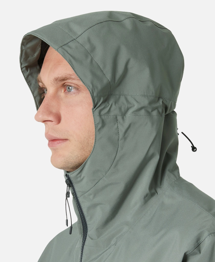 HH BLOCK HOODED JACKET, Grey Cactus Fashion Forward Practical Layer