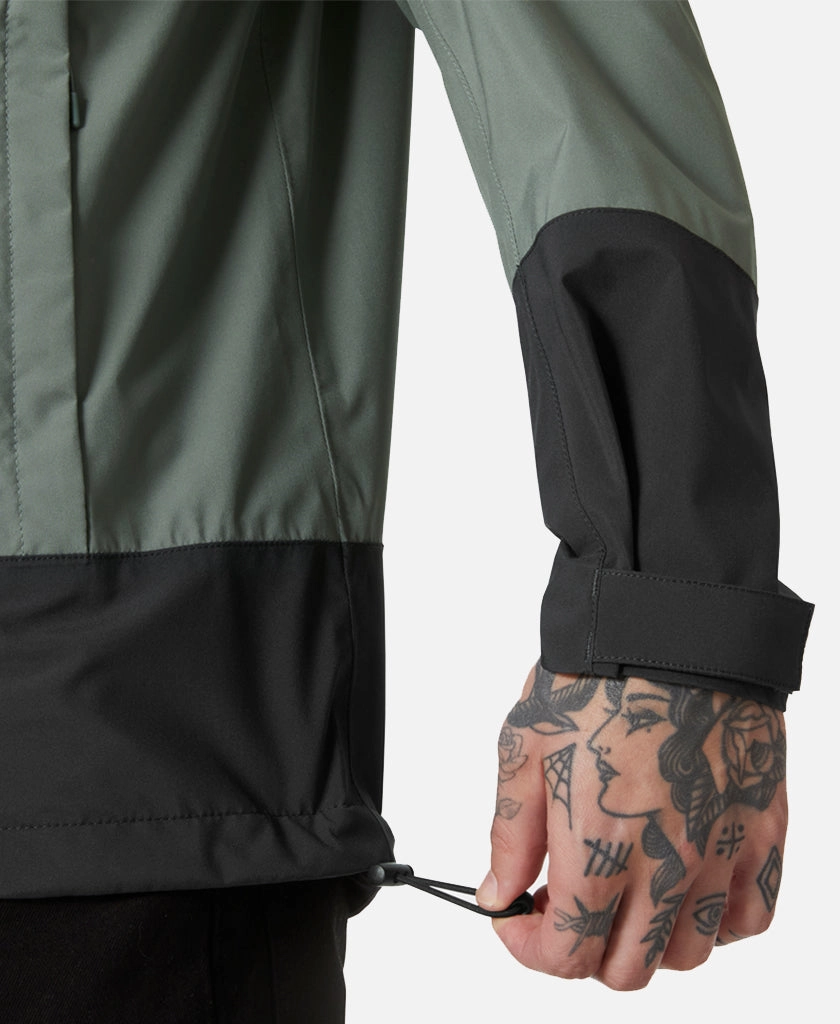 Fall Outfit HH BLOCK HOODED JACKET, Grey Cactus