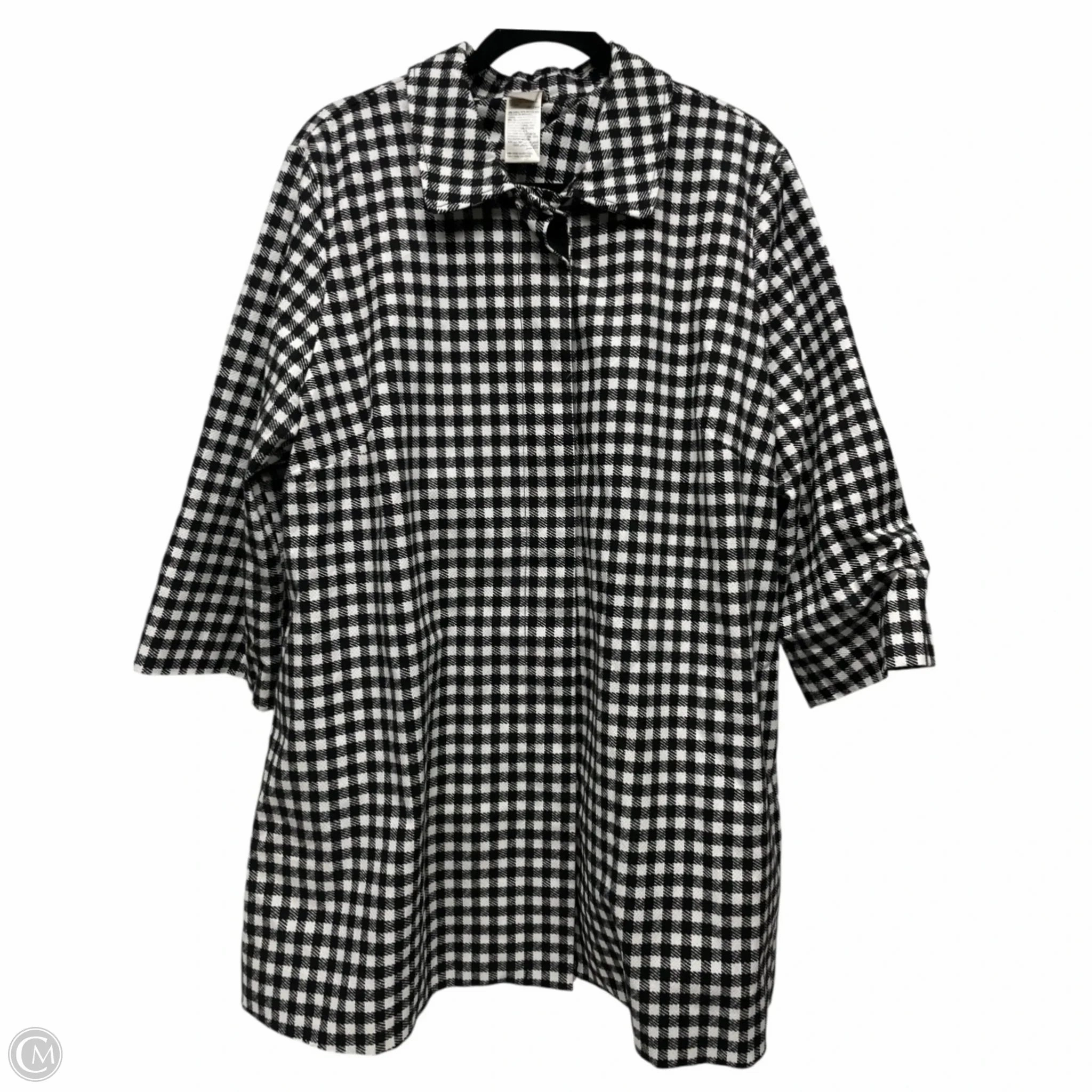 Airflow Optimization ErgonomicFit Coat Other By Chicos In Black & White, Size: Xl