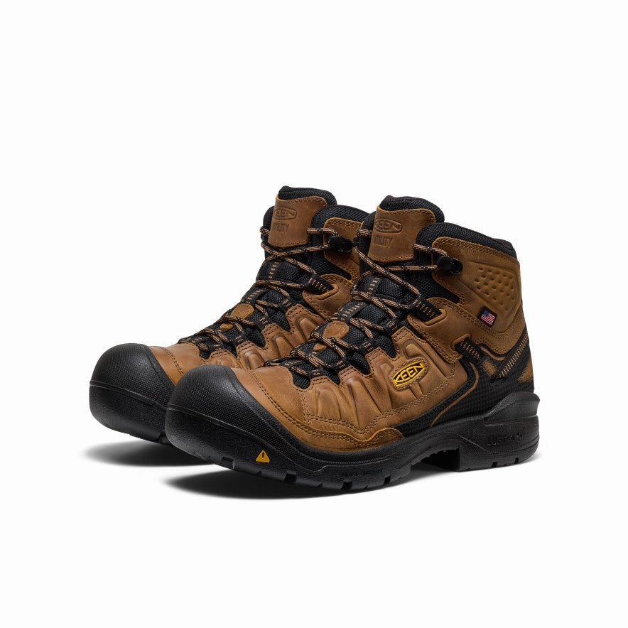 Men's Targhee IV Waterproof Work Boot (Soft Toe)  |  Belgian/Black Fur Trim