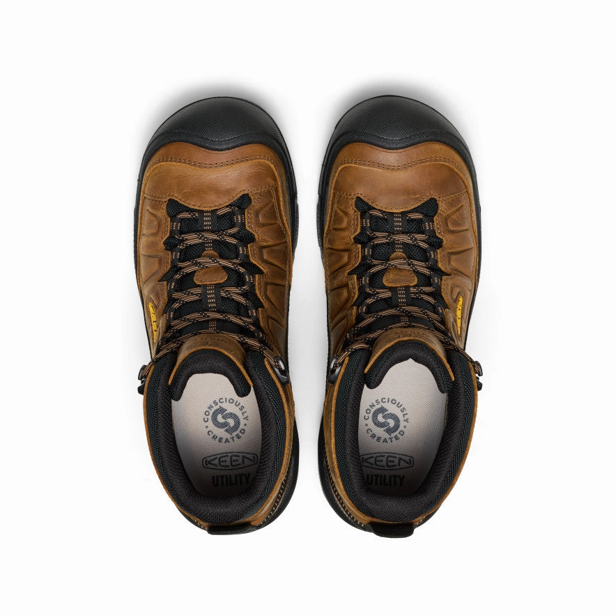 Seamless Interior Men's Targhee IV Waterproof Work Boot (Soft Toe)  |  Belgian/Black