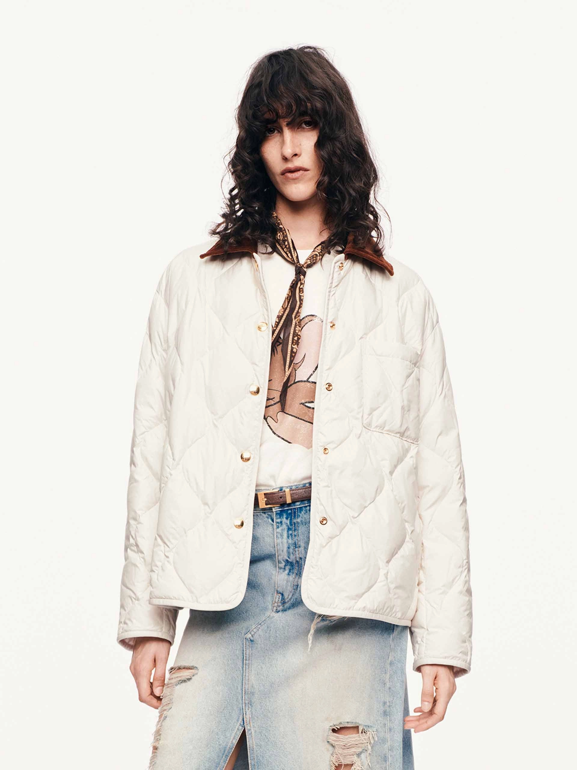 Temperature Regulating Tech Contrast Collar Down Jacket