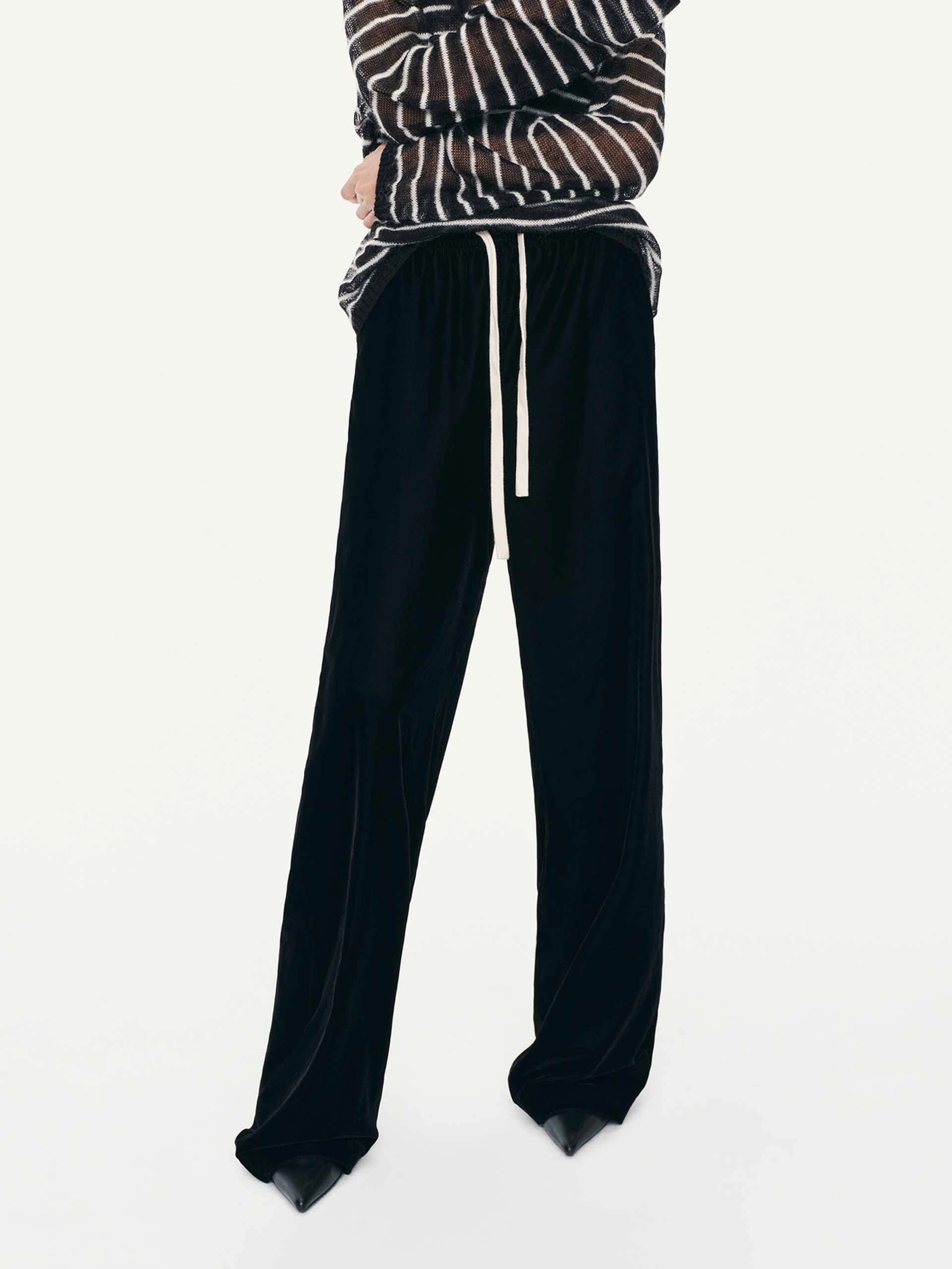 Contrast Drawstring Relaxed Trousers Outdoor activities