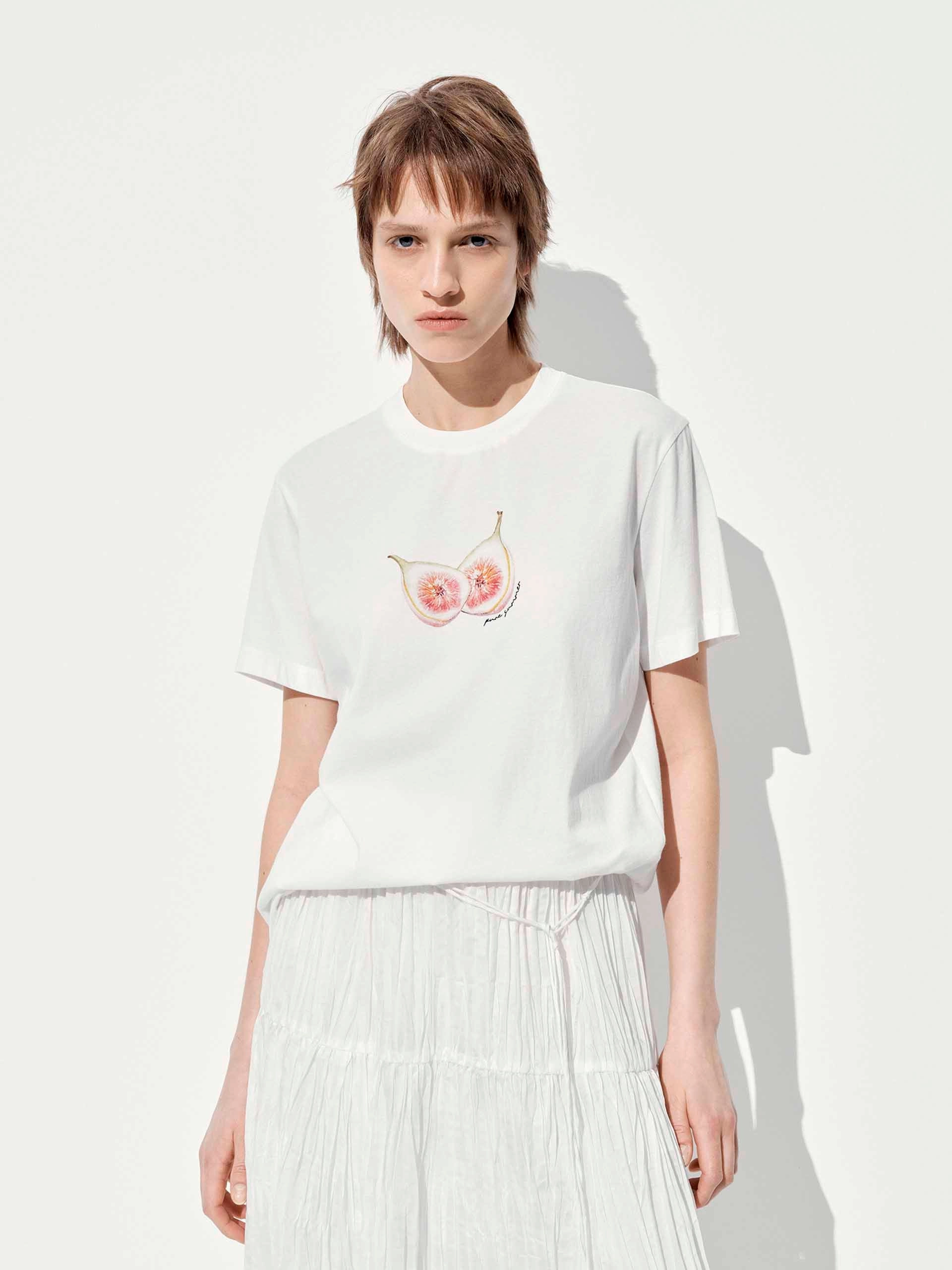 Fruit Print Cotton T-shirt Fit For All Performance Wear